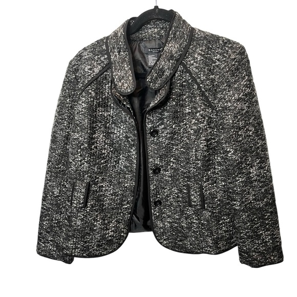 Sandro Paris Tweed Sportswear Blazer Coat – Size Large - Picture 1 of 3